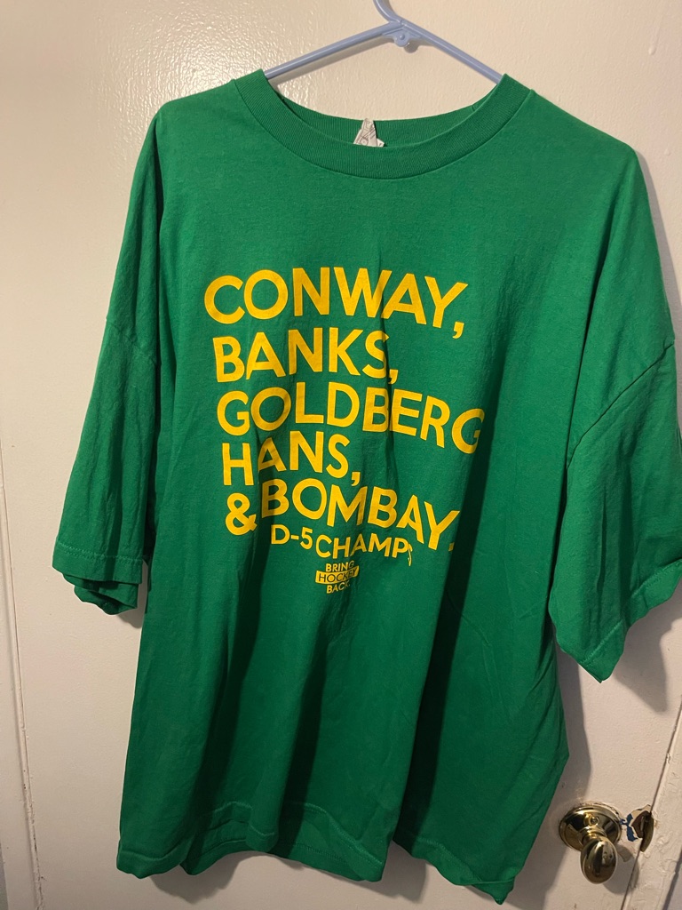 Alstyle Green Tee With Yellow Graphic